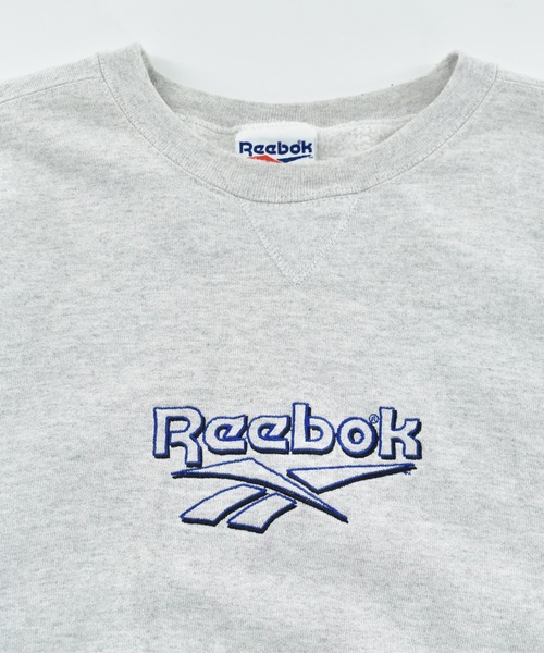 90s リーボック 刺繍ロゴ ライン スウェット トレーナー 古着 Reebok - 90s リーボック 刺繍ロゴ ライン スウェット トレーナー 古着