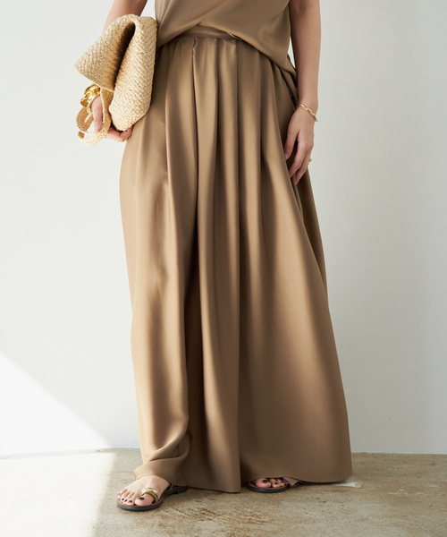 スカート SILK SATIN LONG スカートの画像