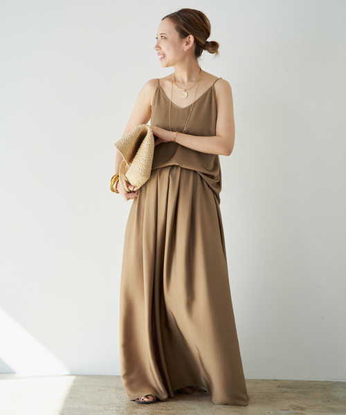 スカート SILK SATIN LONG スカートの画像