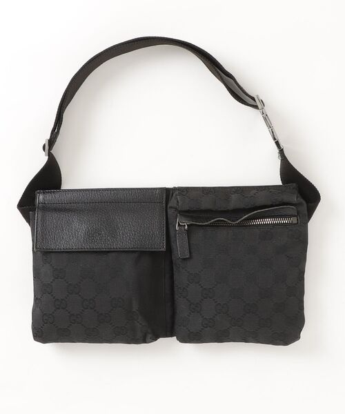 GUCCI GGキャンバス.ウエストバッグ GUCCI（グッチ） GGキャンバス ウエストバッグ - ブラック レディース