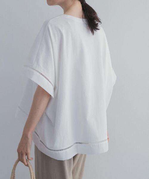 tシャツ ハシゴレースドッキングプルオーバー レディースの画像