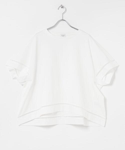 tシャツ ハシゴレースドッキングプルオーバー レディースの画像
