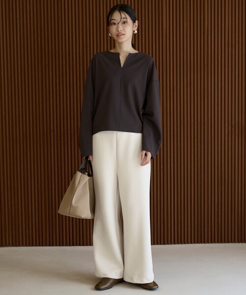 「UNFILO」 長袖ブラウス MEDIUM ブラウン レディース_画像5