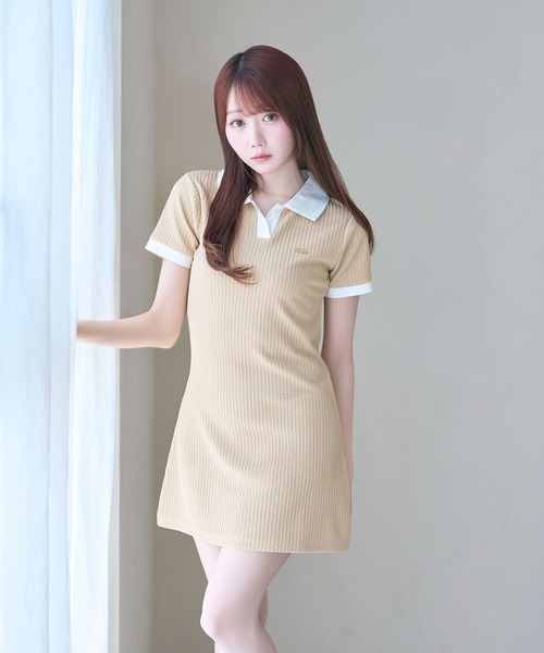 Rose Muse（ロゼミューズ） シャツワンピース Knit sew polo op