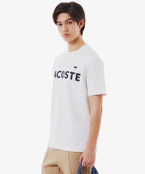 「LACOSTE」 半袖Tシャツ M ホワイト メンズ_画像10