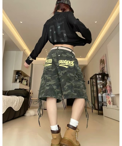 inst.ALL ワイドパンツ ハーフパンツ カーゴパンツ 短パン バック