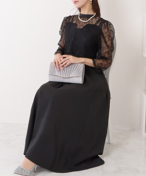 「Lace Ladies」 コンビワンピース S ネイビー レディース_画像5