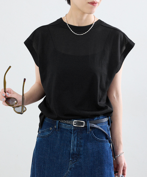 IENA（イエナ） tシャツ シアー2wayノースリーブ レディース