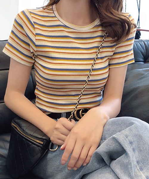 Tシャツ Tシャツ マルチボーダーｔシャツ カットソー Zozotown限定 Zozotown Paypayモール店 通販 Paypayモール