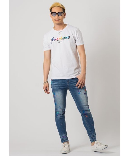 EVOLUTION tシャツ グラデーション刺繍Tシャツ メンズ
