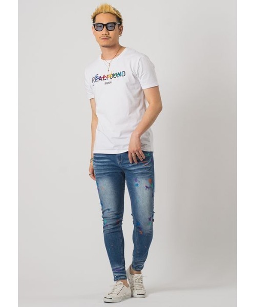 EVOLUTION tシャツ グラデーション刺繍Tシャツ メンズ