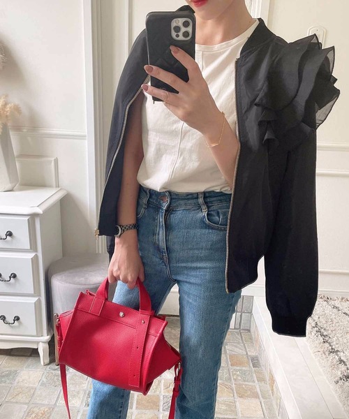 Myu ジャケット ブルゾン 片フリルMa1 : ZOZOTOWN Yahoo!店 - 通販