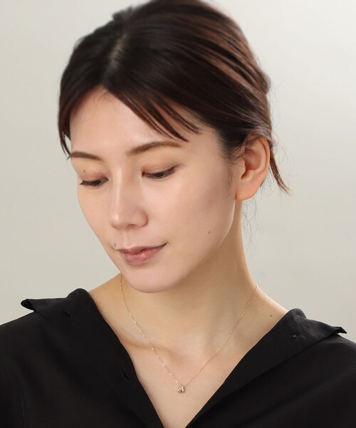 ネックレス K10ダブルホロウ ネックレス レディースの画像