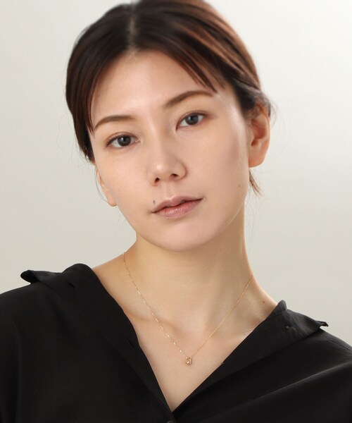 ネックレス K10ダブルホロウ ネックレス レディースの画像