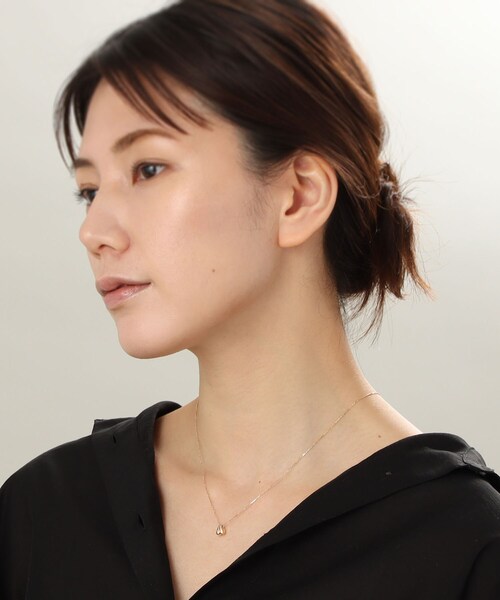 ネックレス K10ダブルホロウ ネックレス レディースの画像