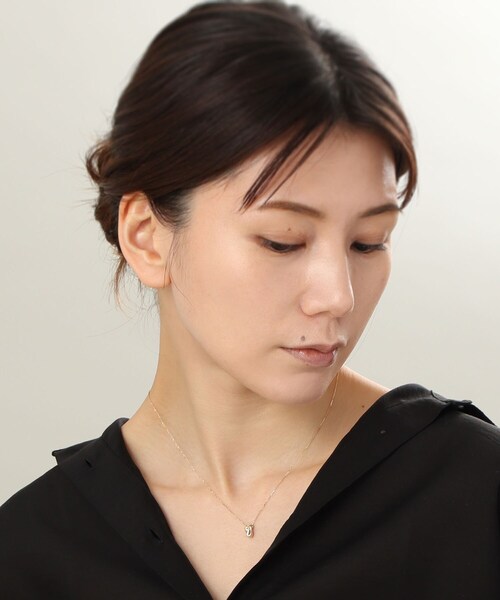 ネックレス K10ダブルホロウ ネックレス レディースの画像