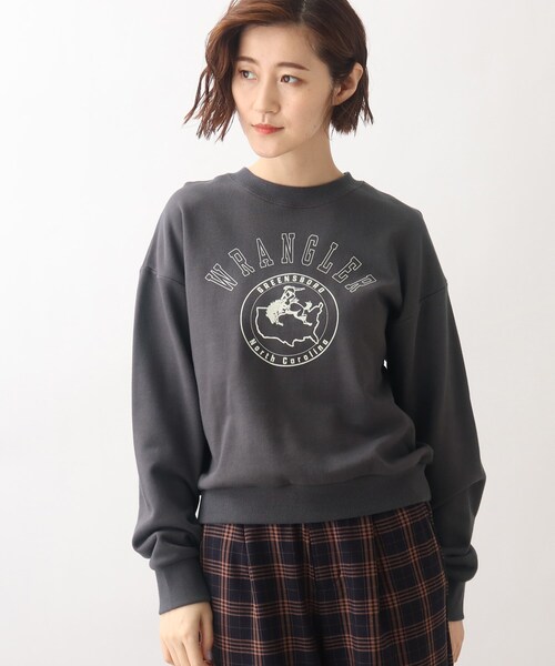 トレーナー スウェット 「Wrangler（ラングラー）別注」カレッジロゴがポイント！裏毛プルオーバー レディース