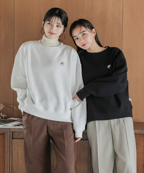 アシュ　BRIEFING レディース　トレーナー M 新品 トレーナー スウェット 「ZOZO限定」Muaj.刺繍 ワンポイント裏起毛