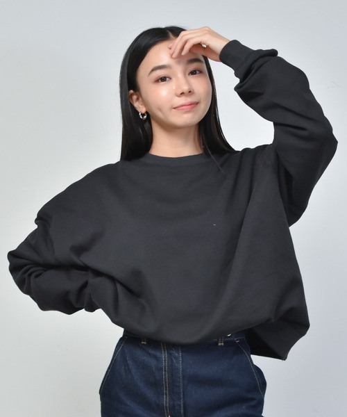 SA1NT ブラック スウェット トレーナー Starting Over（スターティング オーバー） トレーナー スウェット 裏