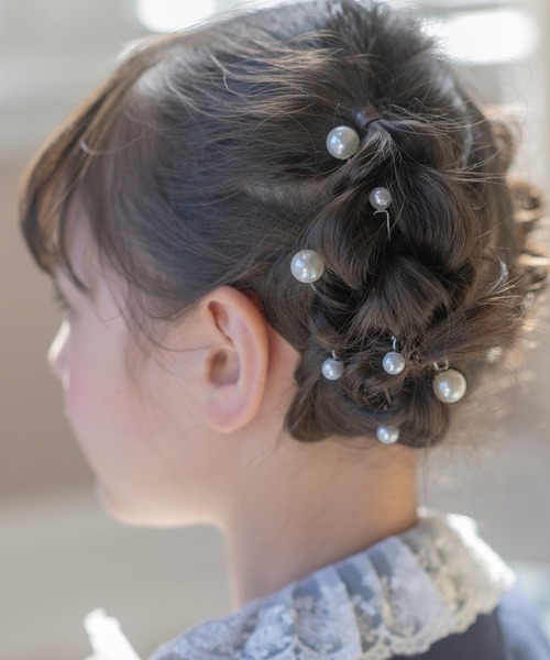 Eddie et cherie ヘアピン 入学式 卒業式 パールUピン 7本セット
