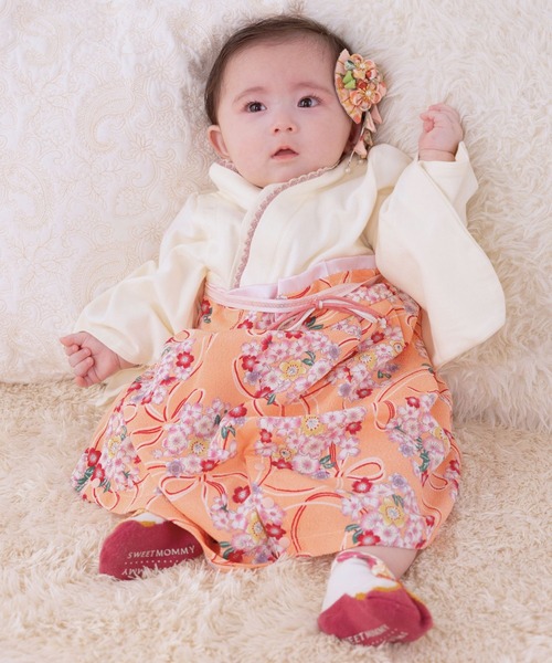 SweetMommy（スウィートマミー） 袴ロンパースとお揃い！藤下がり 扇型 
