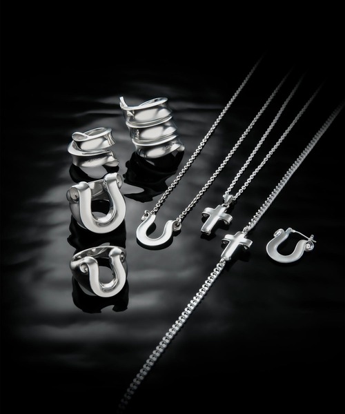 CRIMIE ネックレス LETTER RIBBON HORSE SHOE SILVER NECKLESS
