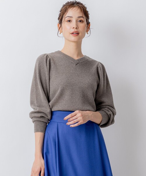 T486新品組曲ウールカシミヤミックス パフスリーブ ニット3￥11990 kumikyoku（組曲） - T486新品組曲ウールカシミヤミックス