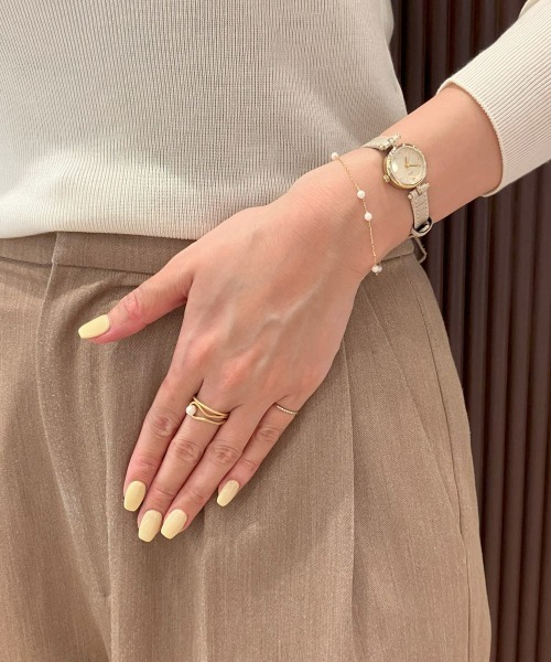 ete bijoux（エテ ビジュー） 指輪 リング K18YG クラフト パール