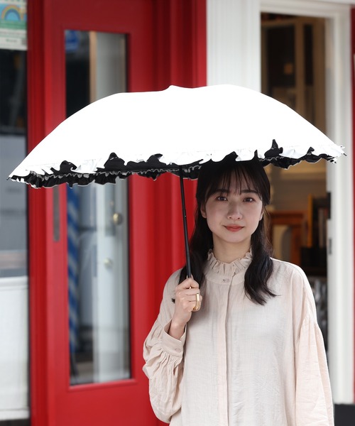 Waterfront 折りたたみ傘 日傘 遮光 スレンダーハンドル UV