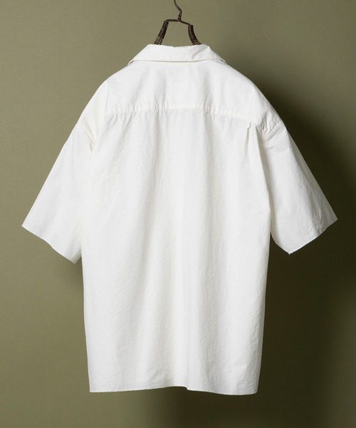 シャツ ブラウス メンズ CHAIN STITCH LOGO OPEN COLLAR SHIRT｜zozo｜09