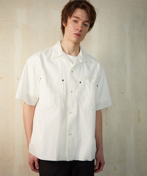 NUMBER (N)INE シャツ CHAIN STITCH LOGO OPEN COLLAR SHIRT
