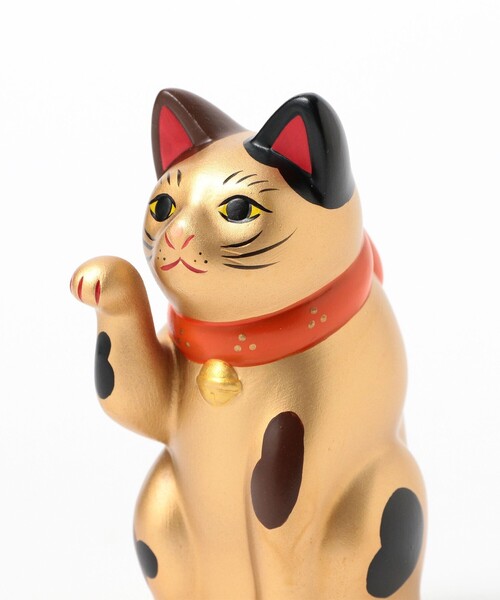 ■新品未開封■中外陶園×BEAMS JAPAN / 別注 橙 まねき犬 右 3号 BEAMS JAPAN インテリア 中外陶園 / 別注 まねき猫 右手 3号