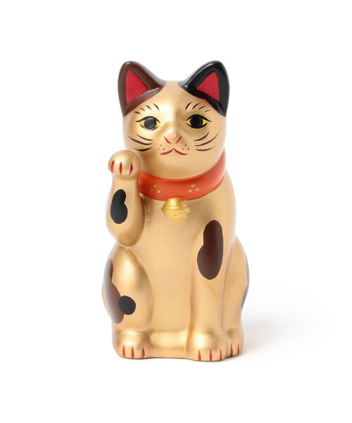 招き猫 beams Japan 瀬戸まねき猫　別3右　金 BEAMS JAPAN（ビームス ジャパン）【別注】中外陶園 / 瀬戸