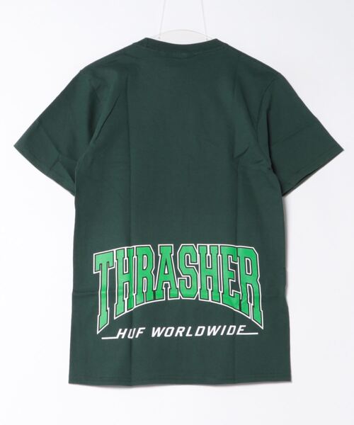 ★国内在庫/即発可*HUF×Thrasher*HIGH-POINロゴプリントTシャツ HUF tシャツ 「z」「HUF × THRASHER」HIGH POINT TEE メンズ