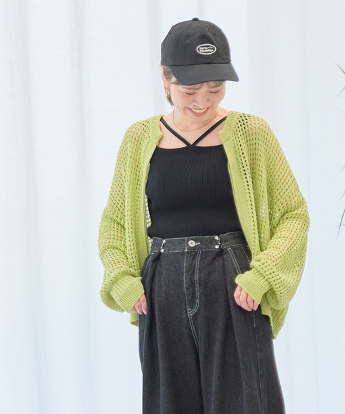 ２ＷＡＹメッシュＺＩＰカーデ N.Natural Beauty Basic カーディガン メッシュZIPニット
