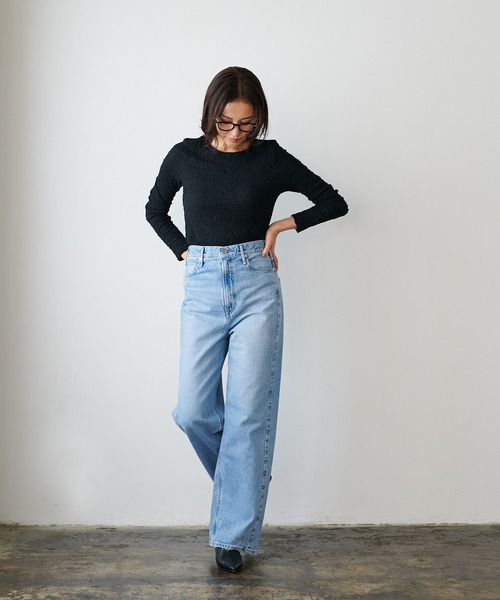 パンツ upper hights THE WOMAN LONG LENGTH 25 upperhights ジーンズ デニム デニムパンツ ワイドストレート