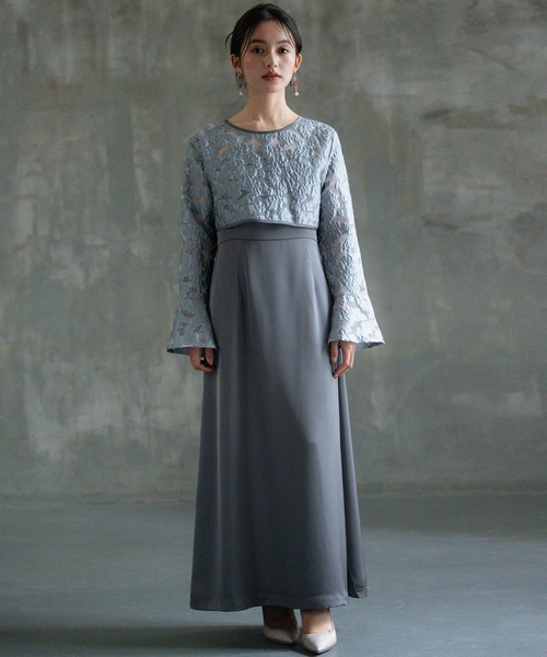 ドレスプラス DRESS+ ドレス ワンピース ボレロ セット 結婚式 披露宴 （ブラック） DRESS+ ドレス ワンピース ボレロ セット 結婚式 披露宴