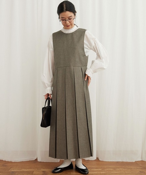 fig LONDON チェック　コットン ノースリーブ ワンピース N432 fig LONDON チェック コットン ノースリーブ ワンピース N432