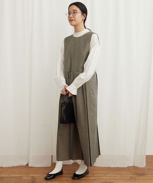 fig LONDON チェック　コットン ノースリーブ ワンピース N432 fig London ワンピース _woolmood 2way onepiece : ZOZOTOWN
