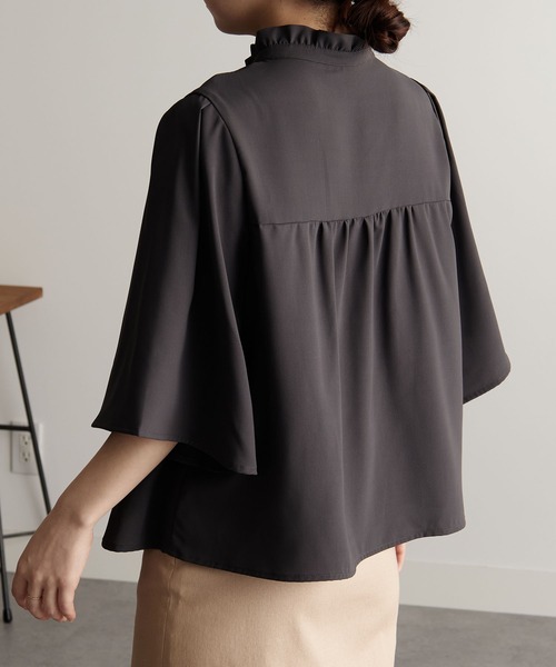 フリルカラー　フレアブラウス UNITED ARROWS｜フリルカラー フレアスリーブ ブラウス | Rakuten
