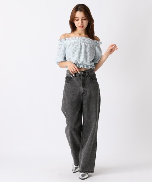 SC21 ブラウス36000円 FOREVER21 ブラウス シャツ 「2024SS」カットレースオフショル