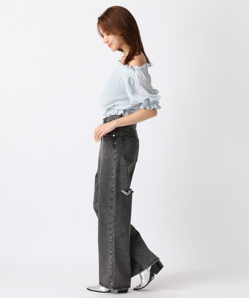 FOREVER21 ブラウス シャツ 「2024SS」カットレースオフショル