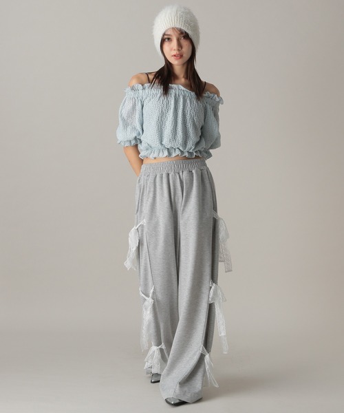 FOREVER21 ブラウス シャツ 「2024SS」カットレースオフショル