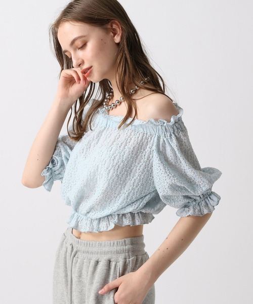 FOREVER21 ブラウス シャツ 「2024SS」カットレースオフショル