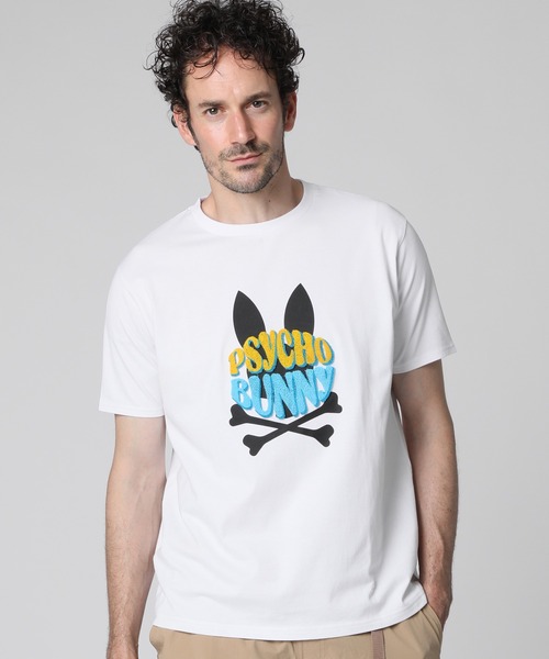 Psycho Bunny tシャツ フロッキープリントバニー Tシャツ メンズ