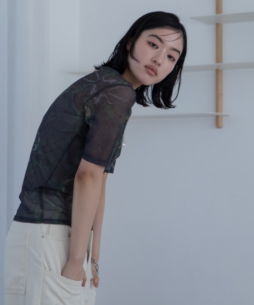 tシャツ アシンメトリーシャーリングシアートップス レディース