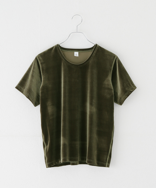 tシャツ 「SIMONE WILD（シモーネ ワイルド）」RIB VELVET TEE レディース ADAM ET ROPE'｜【SIMONE WILD(シモーネ ワイルド)】RIB VELVET