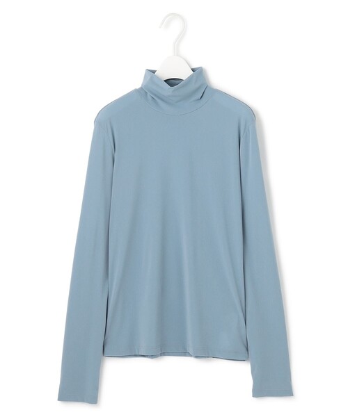ICB tシャツ 「洗える」 パウダリーチュール ハイネックトップス