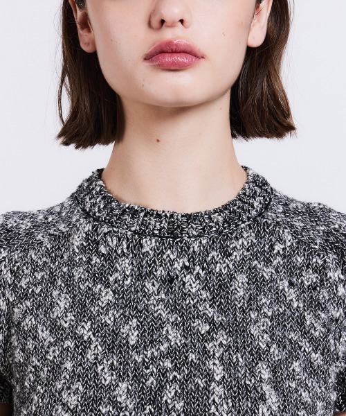 新品　未使用　ソブ　Sov. トップス　ニット　正規品 Sov. ニット セーター ブークレハーフスリーブニット レディース