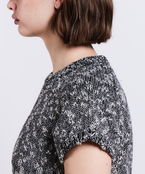 Sov. ニット セーター ブークレハーフスリーブニット レディース